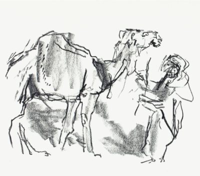 Oskar Kokoschka: Kamelmarkt II, 1965/66, Lithographie © Fondation Oskar Kokoschka / VG Bild-Kunst, Bonn 2020