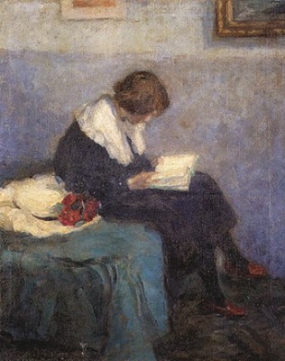 Maria Slavon, Lilly lesend, 1902 - 1905 Privatbesitz Foto: Kunststätte Bossard