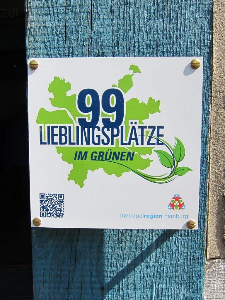 Plakette 99 Lieblingsplätze im Grünen Metropolregion Hamburg