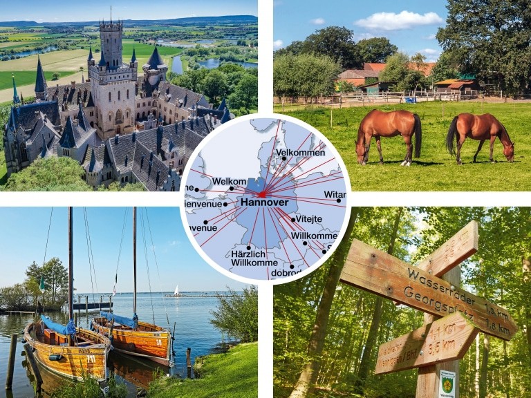 Weltweit einmaliger Bogenaufzug, Neuschwanstein des Nordens oder Europas größter Stadtwald - lernen Sie die Urlaubsregion Hannover kennen! / Quelle: "obs/Marienburg - Stefan Knaak, HMTG"