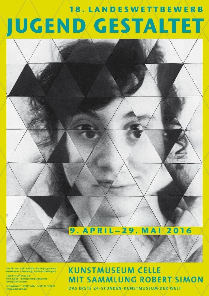 Ausstellungsplakat "Jugend Gestaltet" 09.04. - 29.05.2016 Kunstmuseum Celle