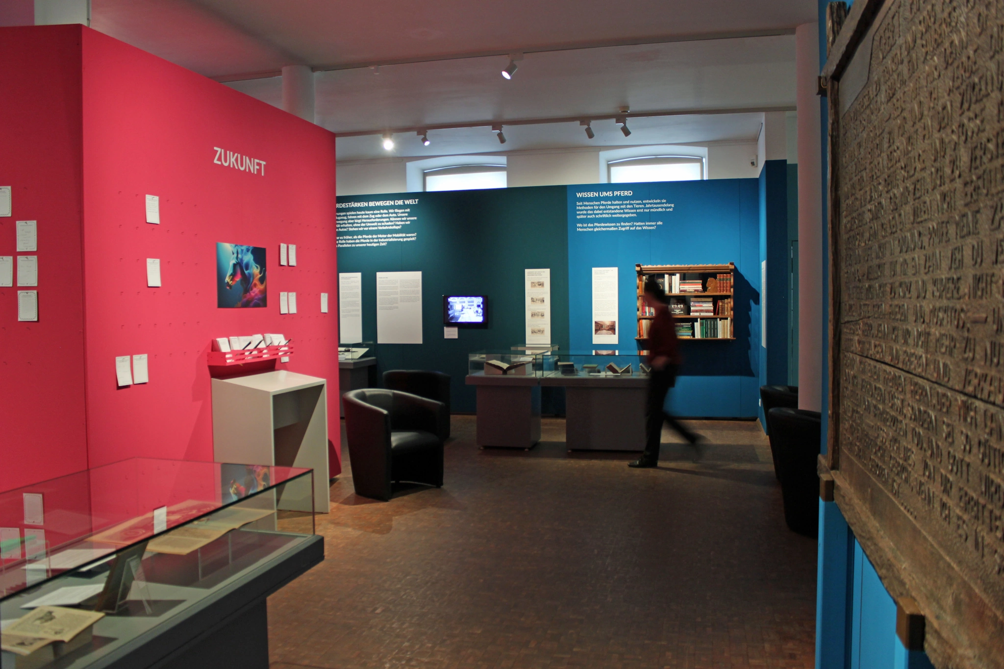 Blick in die Ausstellung © Deutsches Pferdemuseum