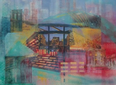 "Brücke 5" Gemälde von Hanna Malzahn