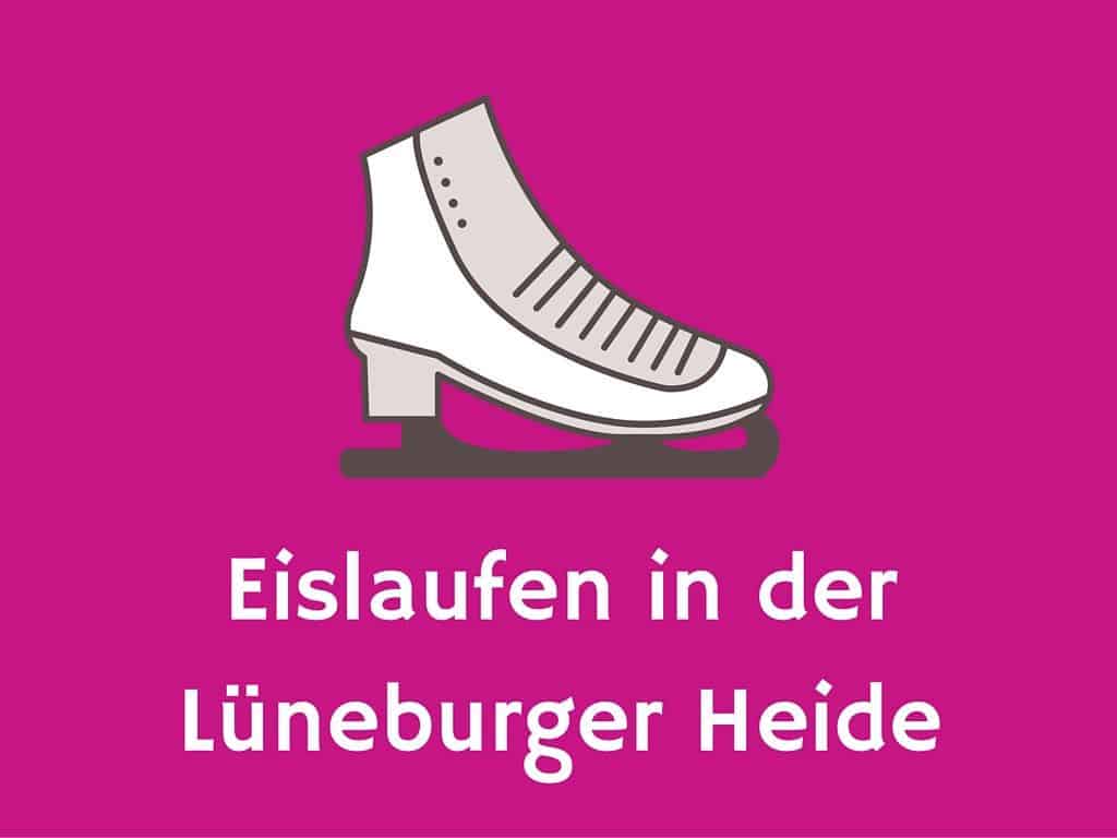 zeichnung schlittschuh mit text eislaufen in der lüneburger heide