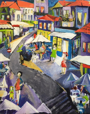 Gemälde von Hajar Issa, Ausstellung im Kloster Ebstorf 2018