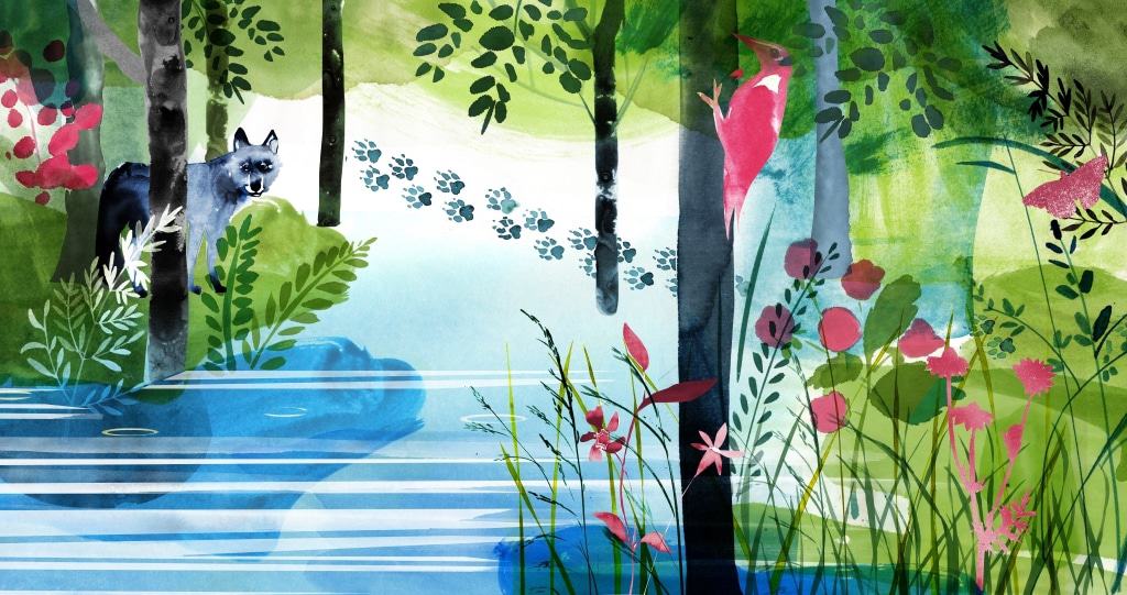 Wolf, Illustration: Gisela Goppel
