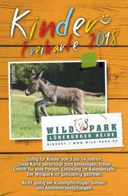 Foto Kinderfreikarte Wildpark Lüneburger Heide