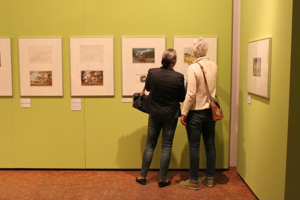Blick in die Ausstellung "Kult-Ponys" mit Werken von Norman Thelwell im Deutschen Pferdemuseum in Verden 2017