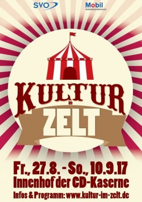 Anzeige - Teaser - Kultur im Zelt, CD-Kaserne, Celle