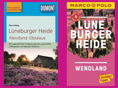 Aktuelle Reiseführer aus dem Verlag MAIRDUMONT für die Lüneburger Heide und das Wendland