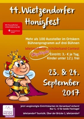 Plakat für das Wietzendorfer Honigfest 2017