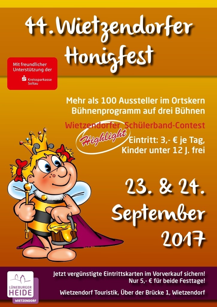 Plakat für das Wietzendorfer Honigfest 2017
