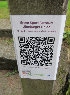 Green-Sport-Parcours in Egestorf - QR-Code mit Link auf Übungsvideos