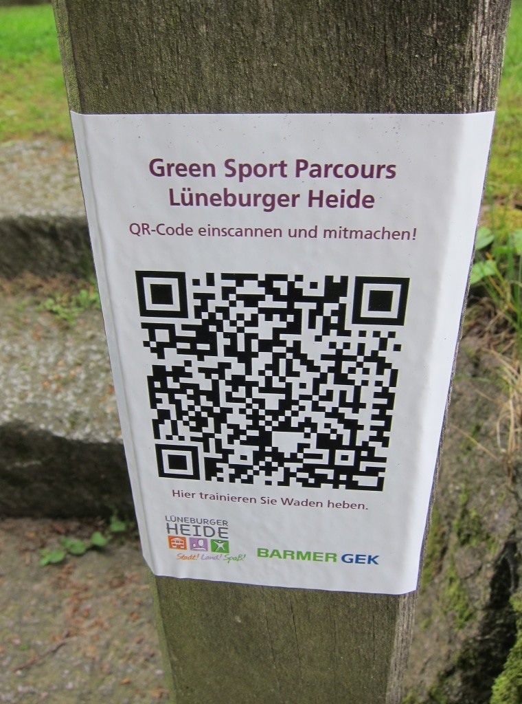 Green-Sport-Parcours in Egestorf - QR-Code mit Link auf Übungsvideos