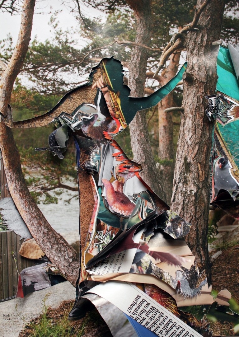 R. Nygård, So viel man tragen kann…, Collage 2019.