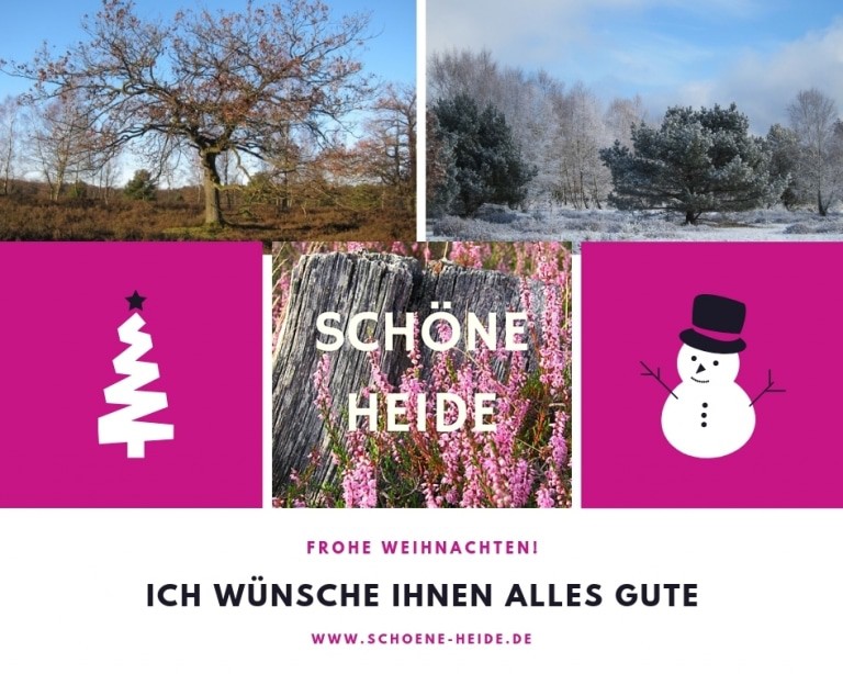 Frohe Weihnachten und ein gutes neues Jahr wünscht SCHÖNE HEIDE