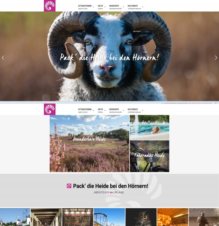 Neu: www.lueneburgerheide.de - Pack die Heide bei den Hörnern!