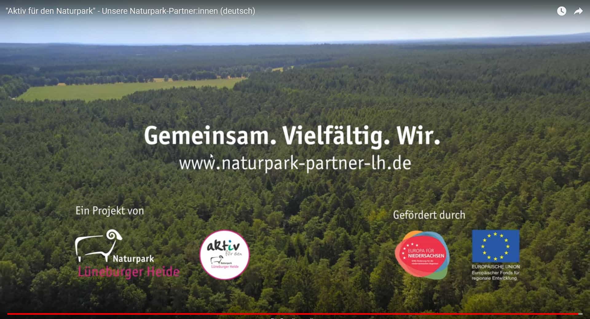 Screenshot aus dem Video "Aktiv für den Naturpark" - Unsere Naturpark-Partner:innen des Naturparks Lüneburger Heide