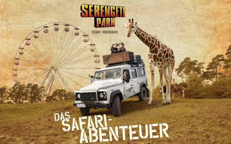 Werbebild Serengeti-Safari im Serengeti-Park Hodenhagen, Foto: Serengeti-Park