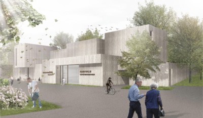 Visualisierung: Fassade der neuen Kunsthalle © Frenzel und Frenzel, Buxtehude