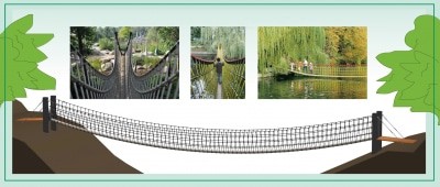 So wird die neue Hängebrücke im Barfußpark Egestorf aussehen. Quelle: Barfußpark Egestorf