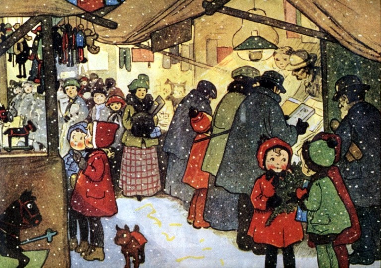 Weihnachtsmärkte früher und heute in der neuen Ausstellung "Budenzauber" im Freilichtmuseum am Kiekeberg Archiv: FLMK